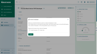 MintHCM - Candidatures - Record View - Convert to Employee