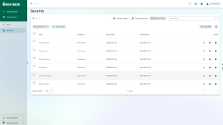 MintHCM - Benefits - List View